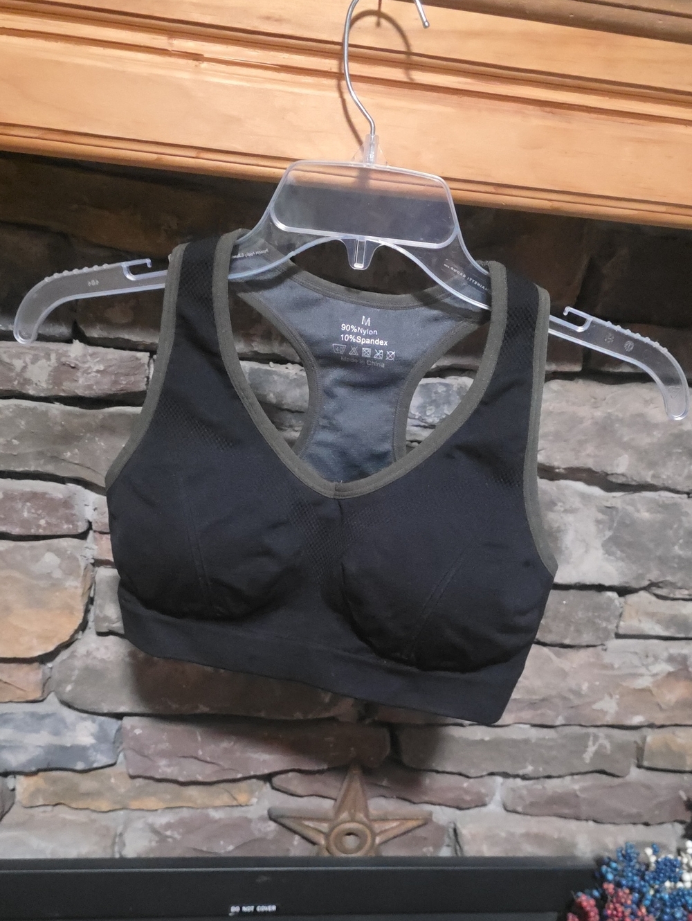 Black Sports Bra Sz M